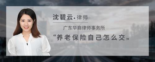 养老保险自己怎么交