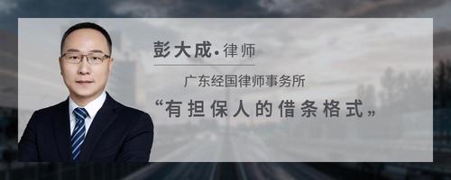 有担保人的借条格式