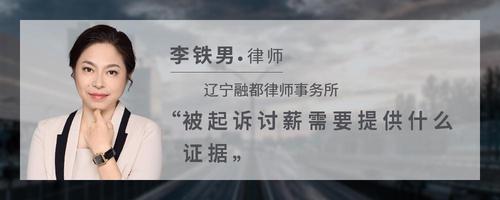 被起诉讨薪需要提供什么证据
