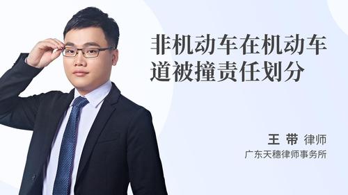 非机动车在机动车道被撞责任划分