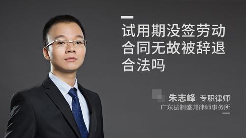 试用期没签劳动合同无故被辞退合法吗