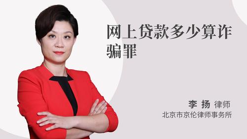 网上贷款多少算诈骗罪