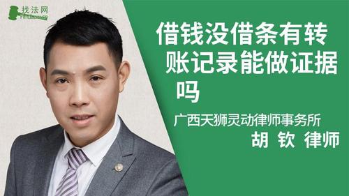 借钱没借条有转账记录能做证据吗