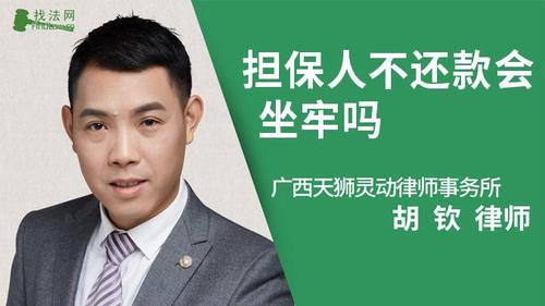 担保人不还款会坐牢吗