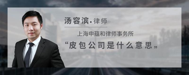 皮包公司是什麼意思