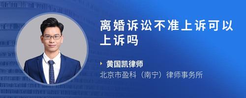 离婚诉讼不准上诉可以上诉吗