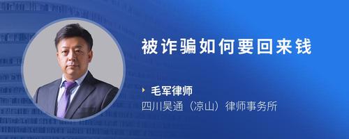 被诈骗如何要回来钱
