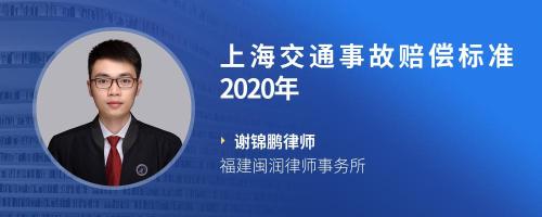 上海交通事故赔偿标准2020年