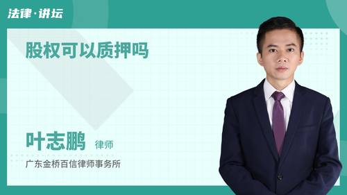 股权可以质押吗