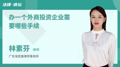 办一个外商投资企业需要哪些手续