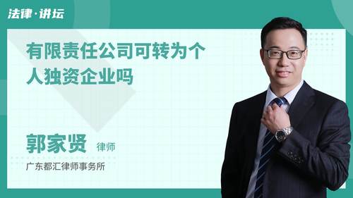 有限责任公司可转为个人独资企业吗