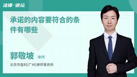 承諾的內容要符合的條件有哪些-郭敬坡律師