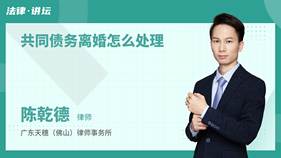 共同債務(wù)離婚怎么處理-陳乾德律師