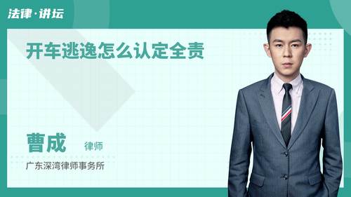 开车逃逸怎么认定全责