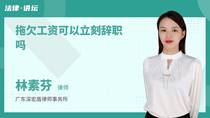 拖欠工资可以立刻辞职吗
