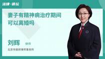 妻子有精神病治疗期间可以离婚吗
