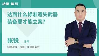 达到什么标准遗失武器装备罪才能立案?