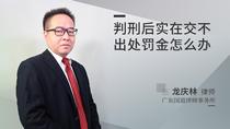 判刑后实在交不出处罚金怎么办
