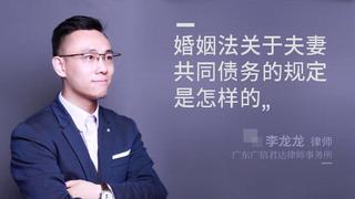 婚姻法关于夫妻共同债务的规定是怎样的
