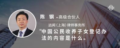 中国公民收养子女登记办法的内容是什么-陈钢律师
